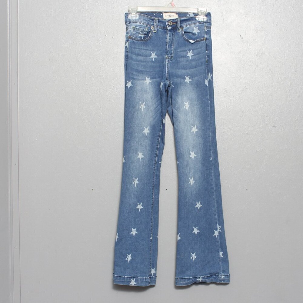 Umgee star print high rise flare jeans